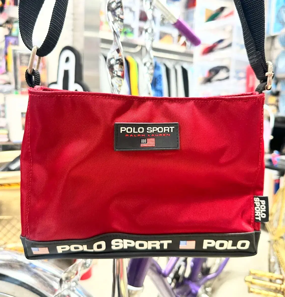 폴로스포츠 크로스백 polo sport cross bag red