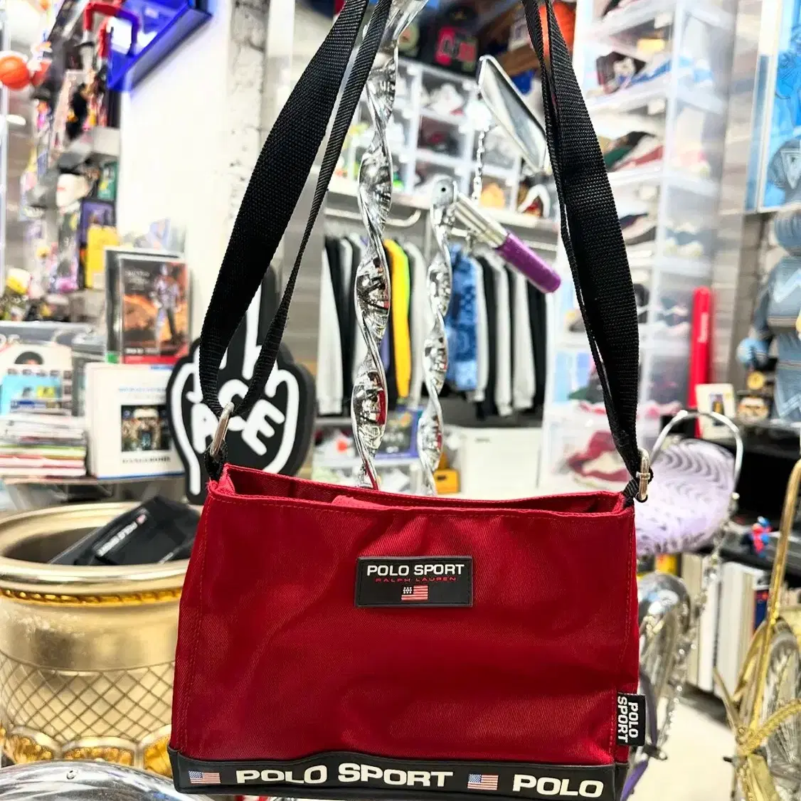 폴로스포츠 크로스백 polo sport cross bag red