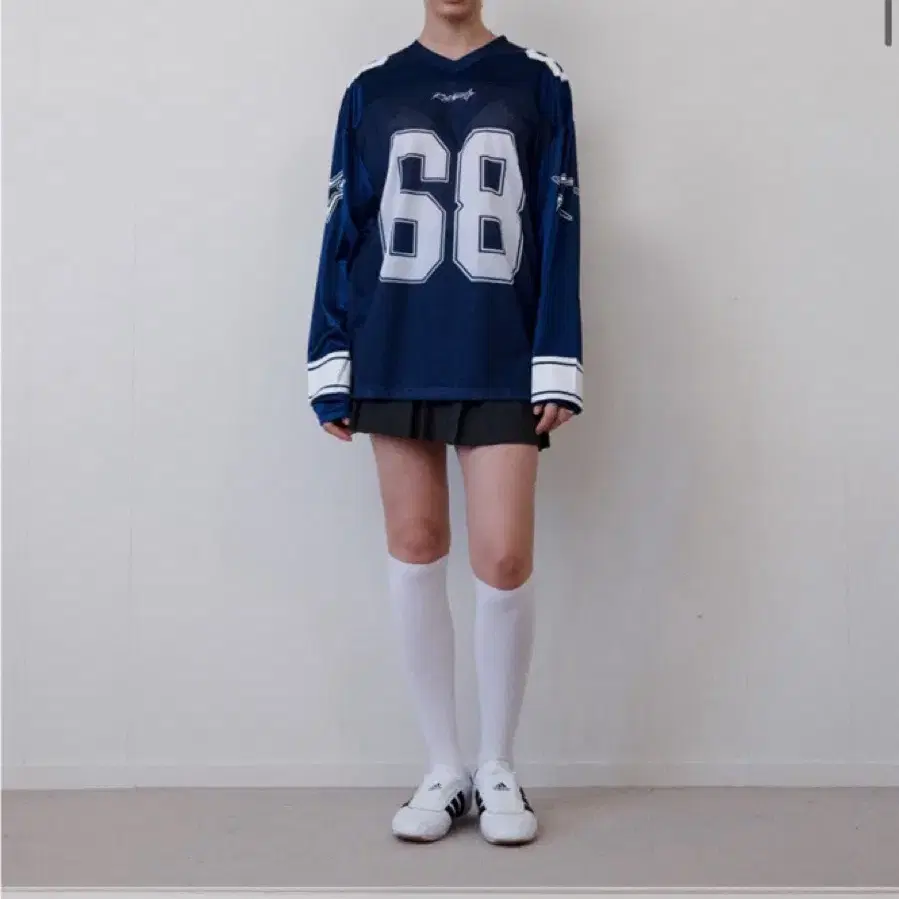 리트리버클럽 Long football jersey [navy]