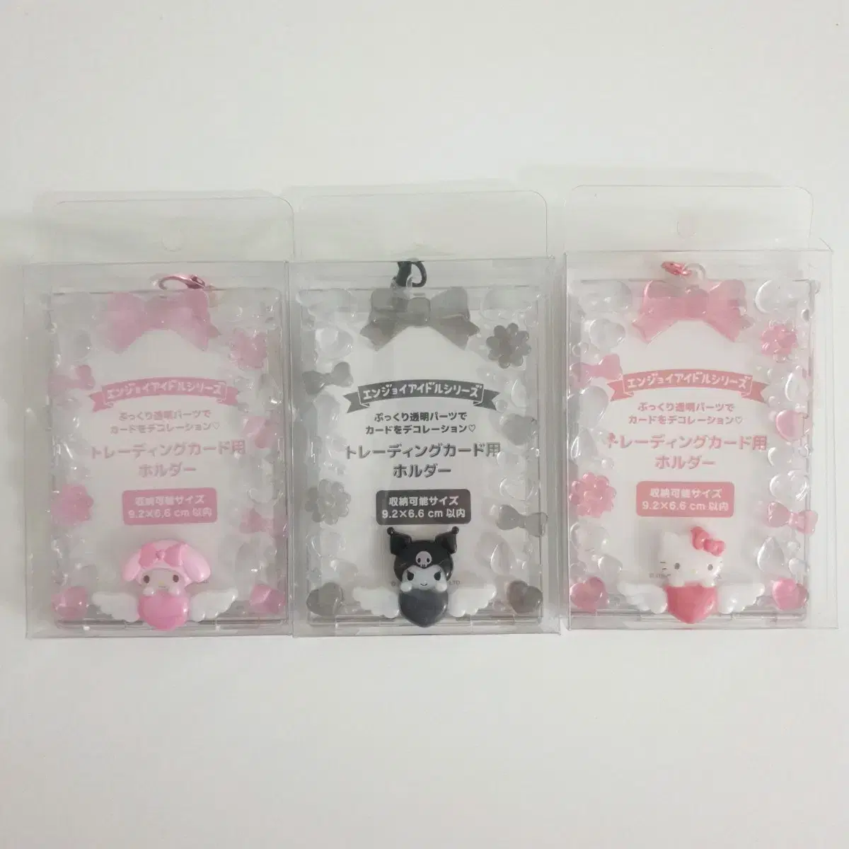 Sanrio Enjoy Idol Series photocard Holder keyring Kitty Kuromi My Melody Transparent