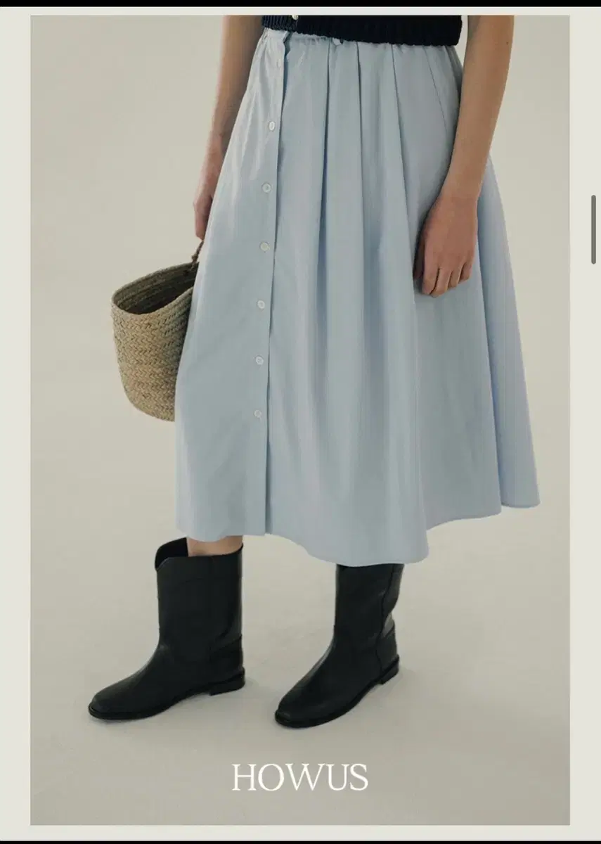 HOWUS 호와스 라헬 스커트 스카이블루 LAHEL SKIRT (SKY