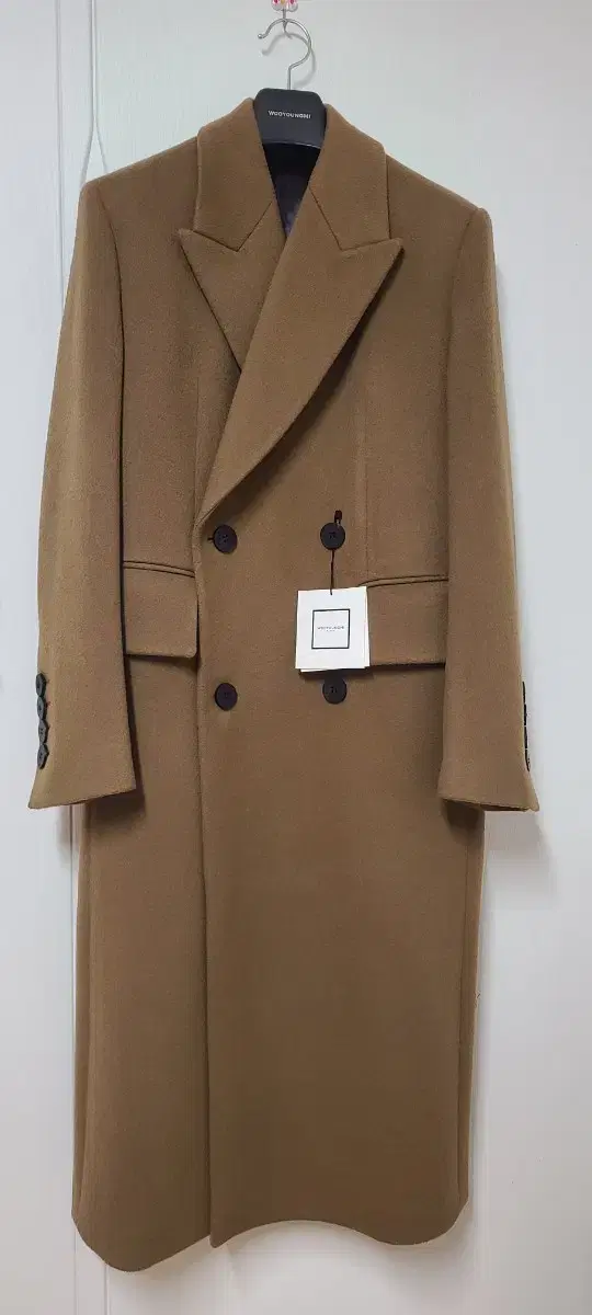 Wooyoung Mi Peaked Drapel Camel Coat