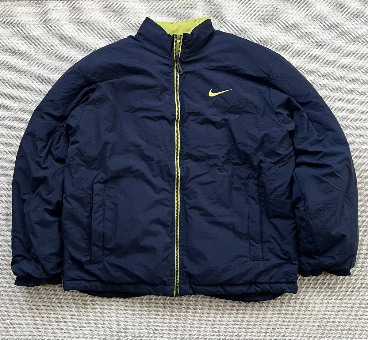 Nike 90's Old School Down Padded Navy Fluorescent Reversible