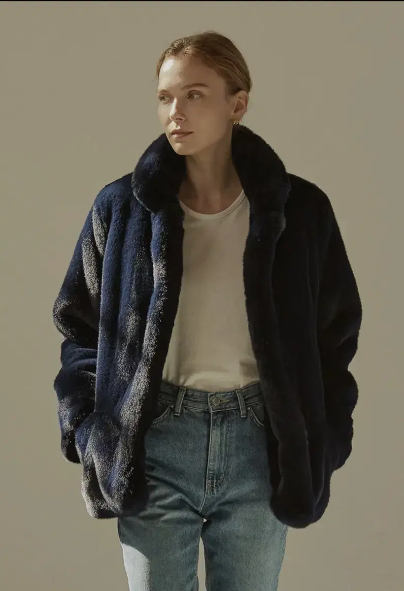 [MMP] ECO MINK FUR HALF JACKET