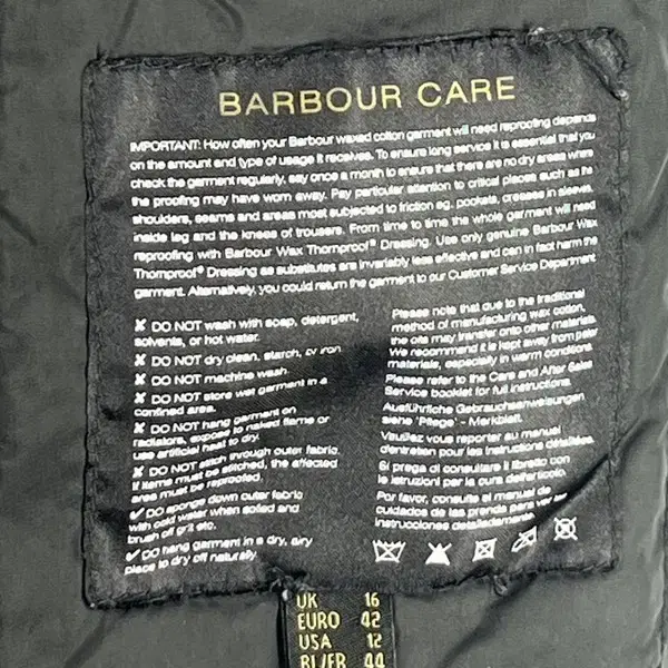 Barbour 바버 여성 왁스 코트 자켓 UK16/빈티지홍