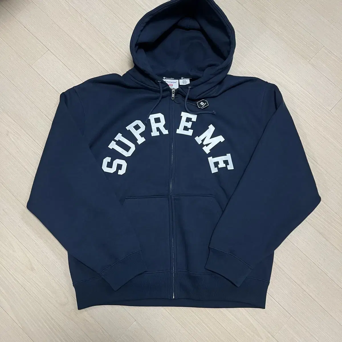 Supreme Champion Hoodie Zip-Up Navy L