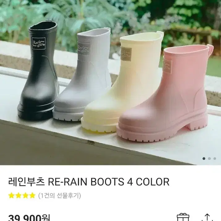 리끌로우 레인부츠 RE-RAIN BOOTS PINK 235~240 새상품