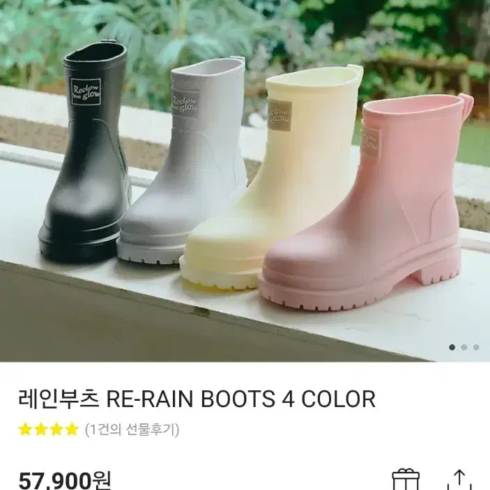 리끌로우 레인부츠 RE-RAIN BOOTS PINK 235~240 새상품