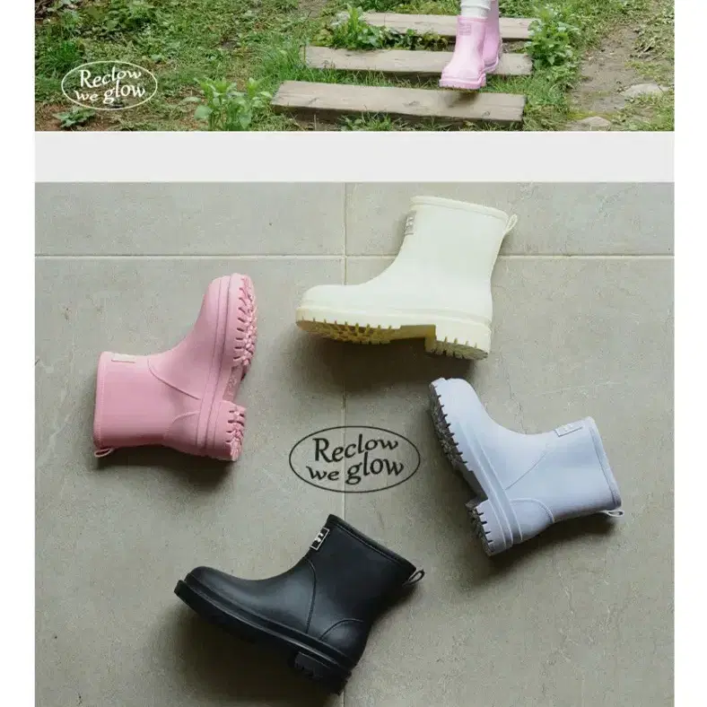 리끌로우 레인부츠 RE-RAIN BOOTS PINK 235~240 새상품