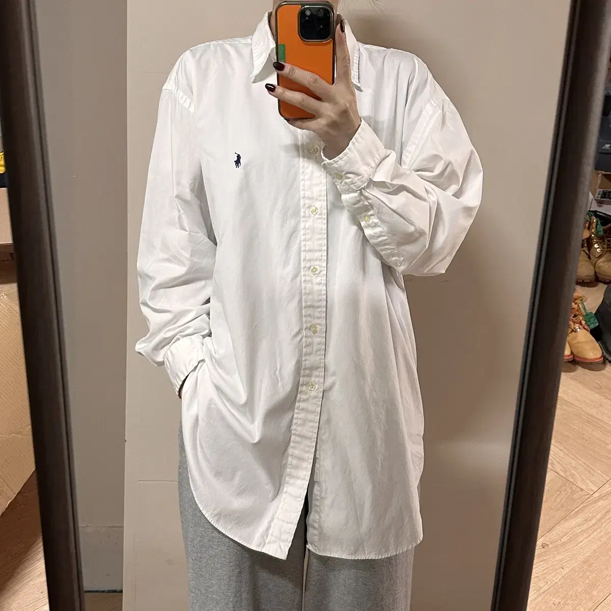 Polo Long Sleeve Shirt White 17 2XL