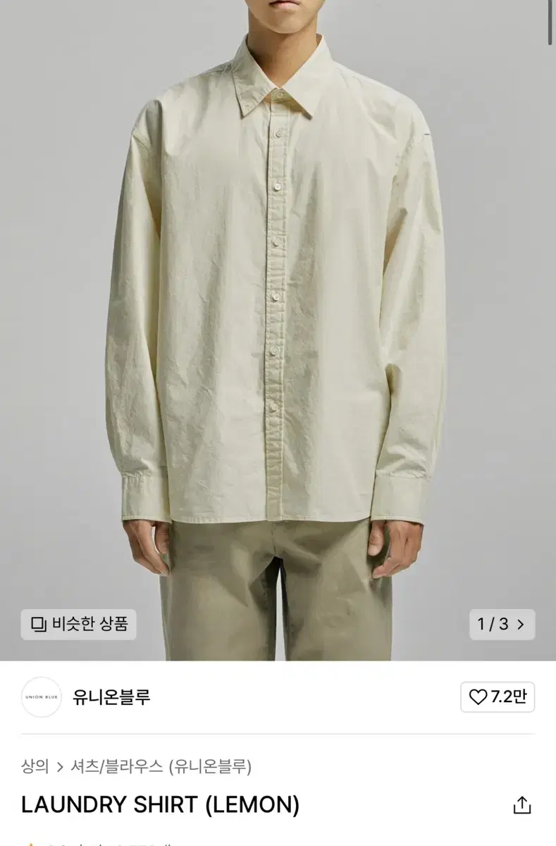 Union Blue Laundry Shirt Lemon