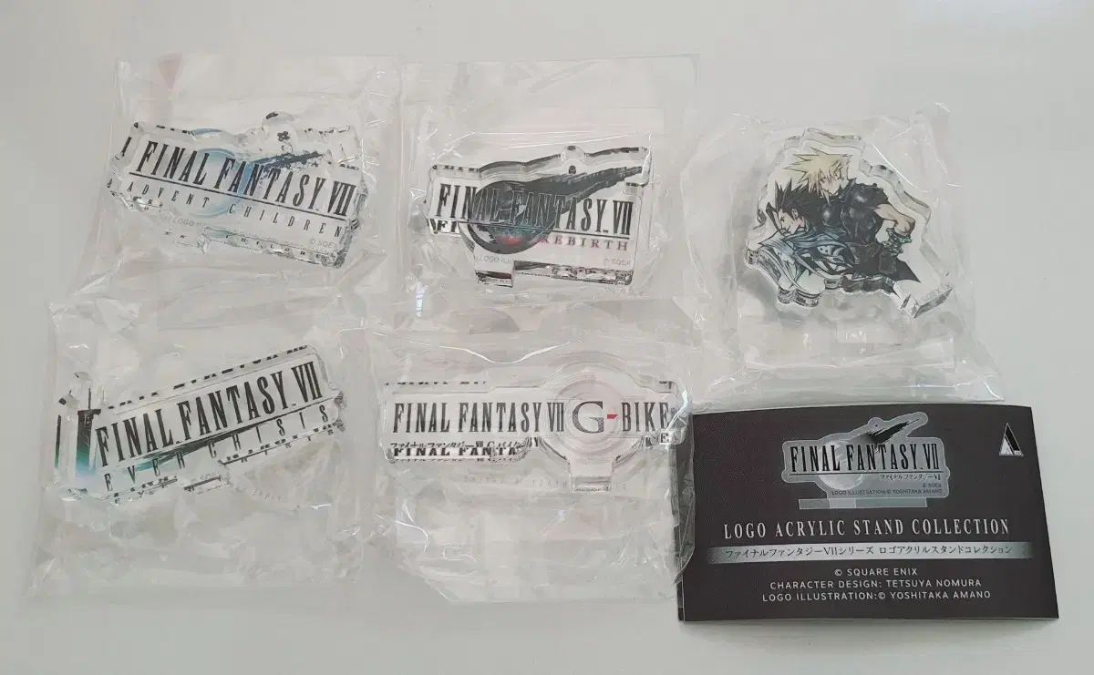 Final Fantasy 7 logo acrylic stand collection in bulk of 5 pieces