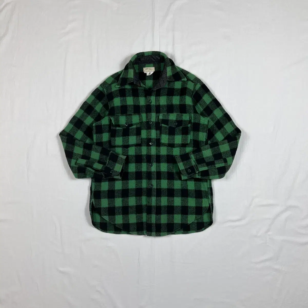 90s 엘엘빈 llbean plaid 울 셔츠 남방