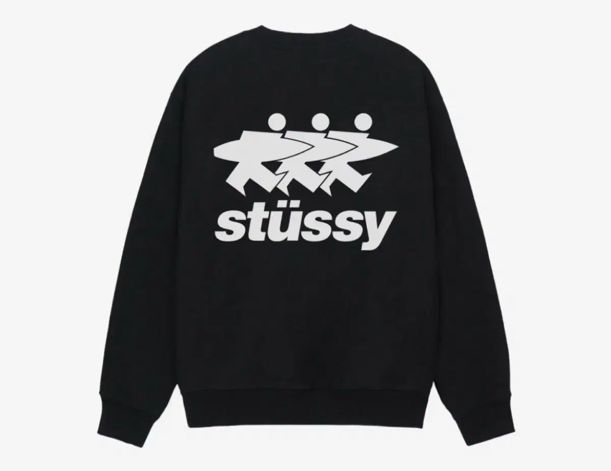 Stussy Surfwalk Crew Sweatshirt Black M