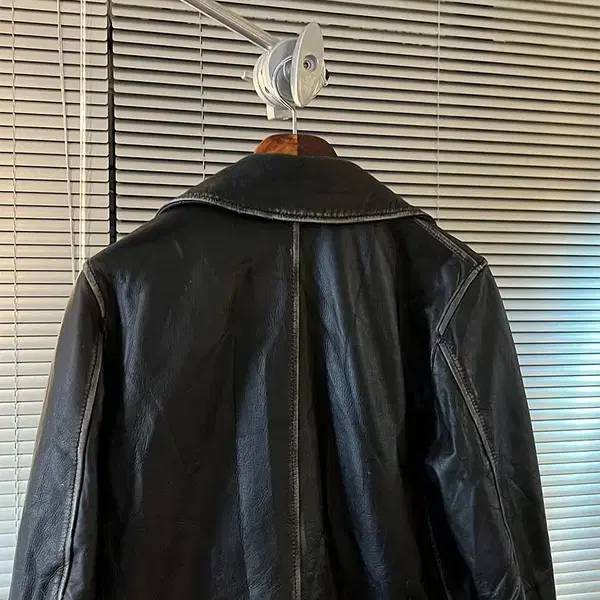 Semantic design leather rider jacket