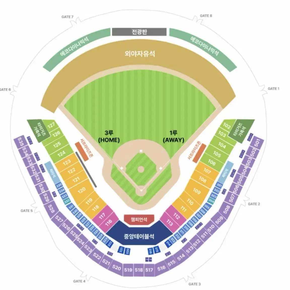 <한국시리즈 5차전> 최저가 외야좌석 단석