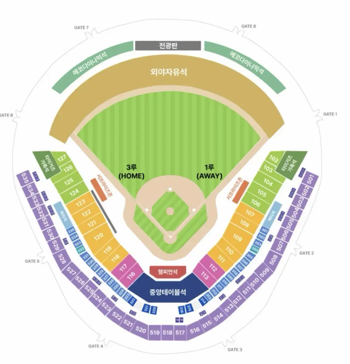 <한국시리즈 5차전> 최저가 외야좌석 단석