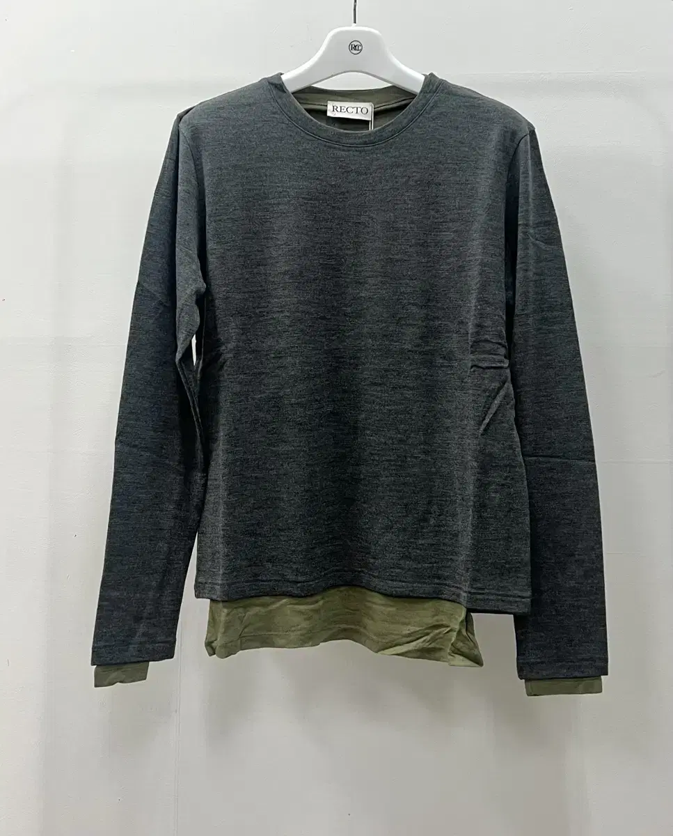 Recto 24FW nova Layered Long Sleeve T-Shirt Gray