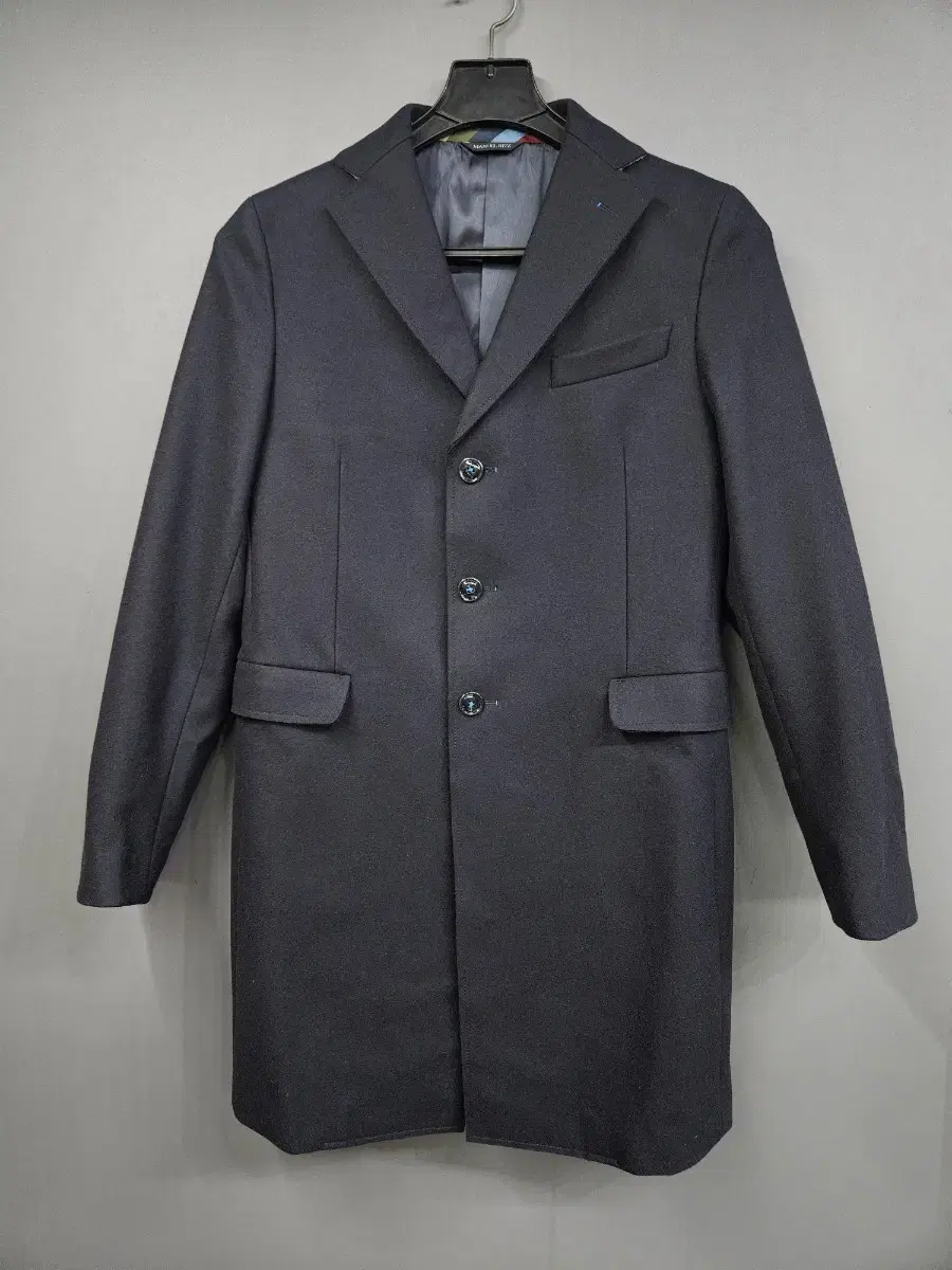 Men's Slim Fit 95 Half-Coat by Manuel Litt Navy