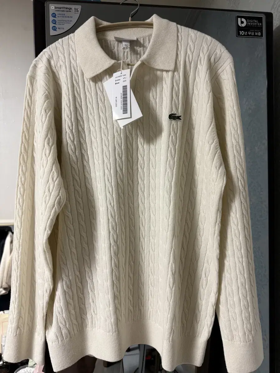 Lacoste 24FW Ivory Long Sleeve Knit 5, 105