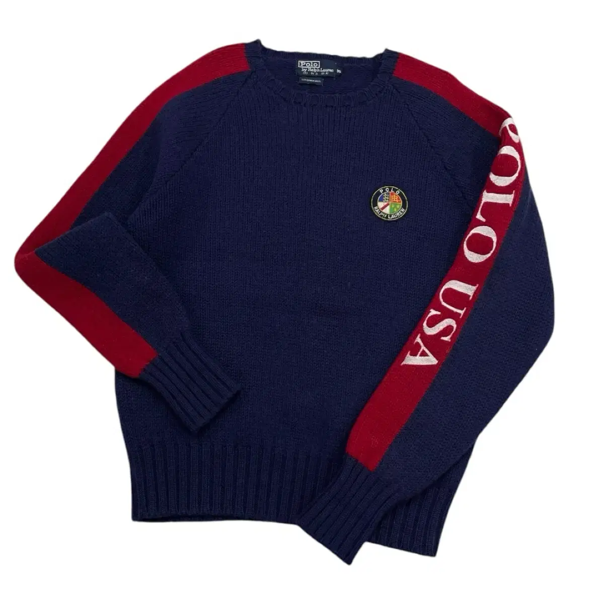 Polo Ralph Lauren 88S Polo Cookie U.S.A Spellout Wool Knitm