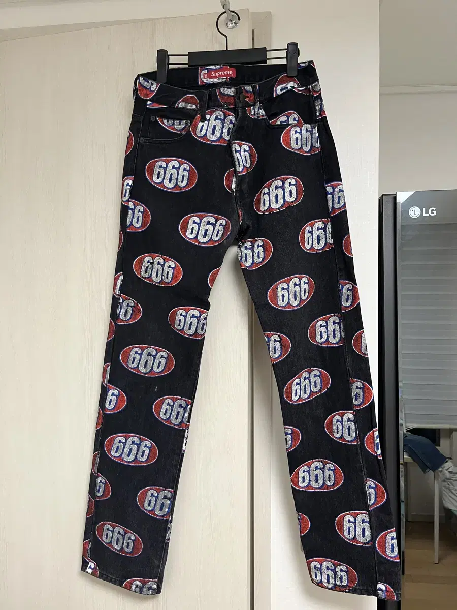 Supreme 666 denim pants