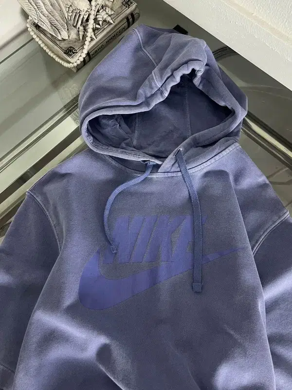 NIKE washed half sweat hoodie