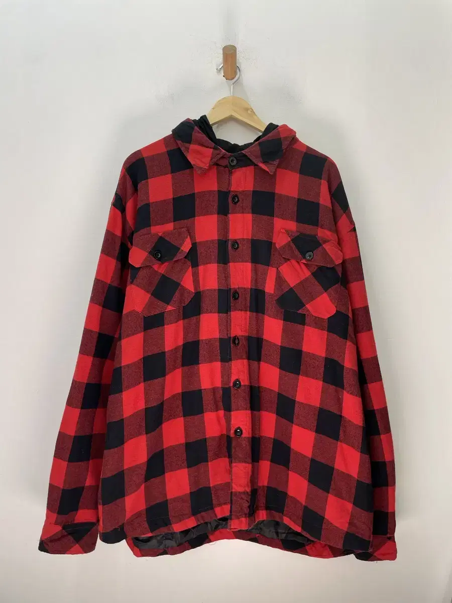 (3XL) Vintage Flannel Hooded Jacket