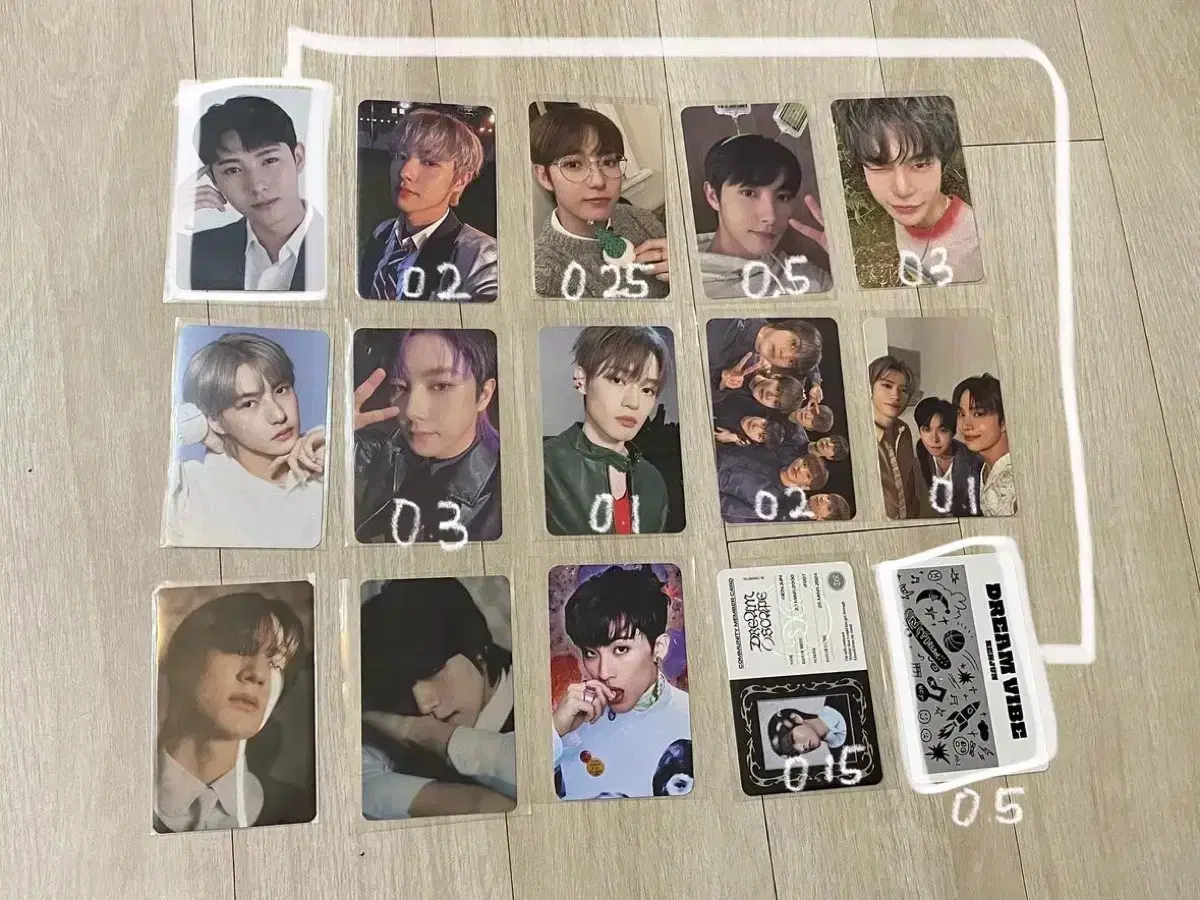 NCT photocard wts RenjunChenleDreamDoyoungDoYoungFinanceJenoMark