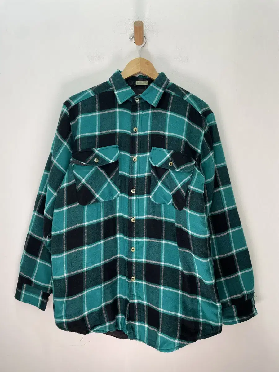 (S) Vintage Flannel Hooded Jacket