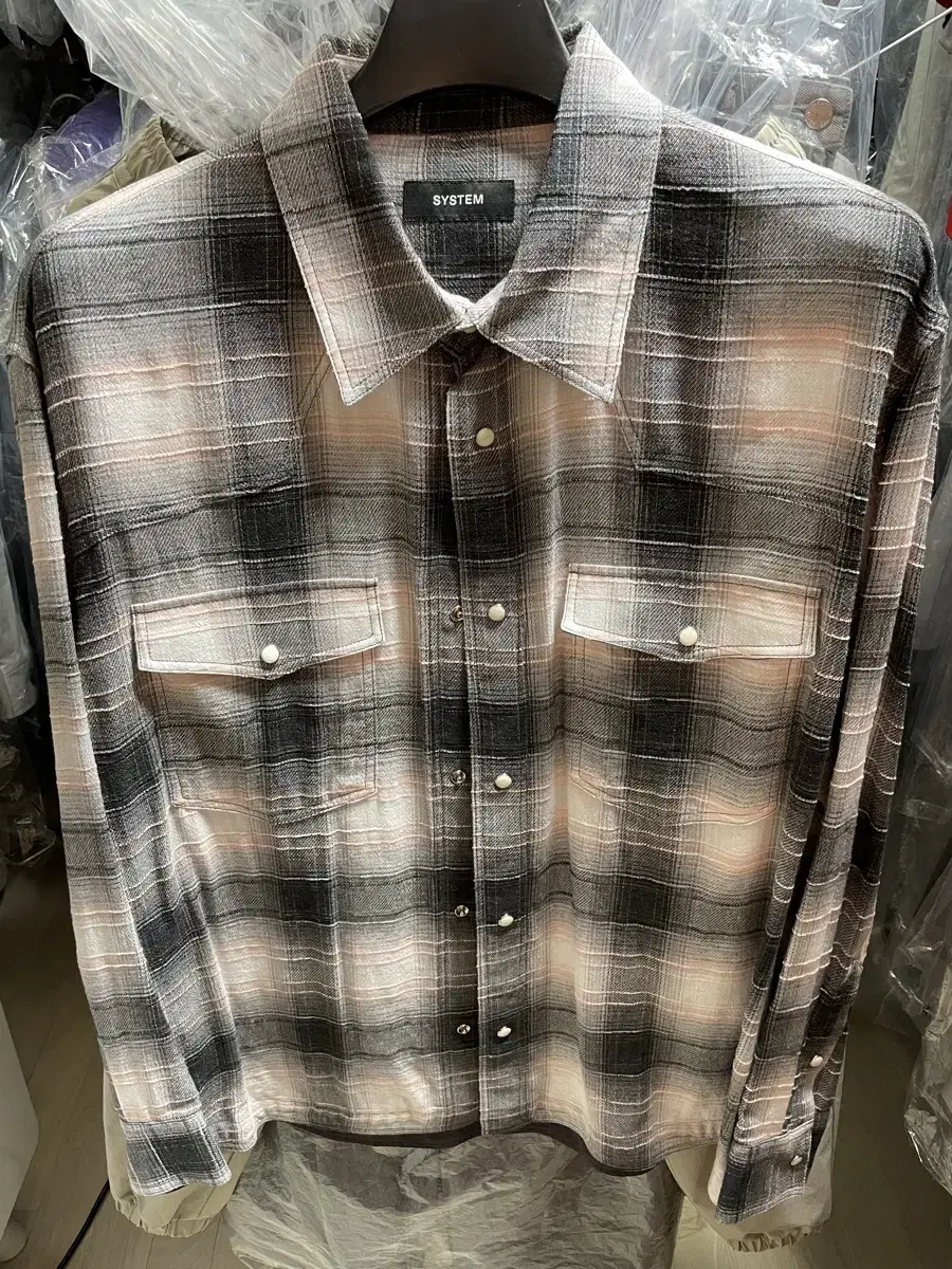 24FW System Homme Check Shirt size 95