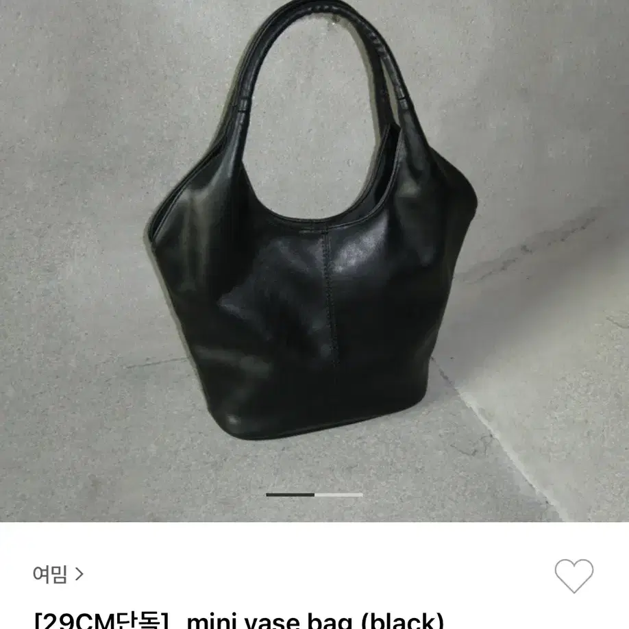 (새상품) 여밈 가방 mini vase bag