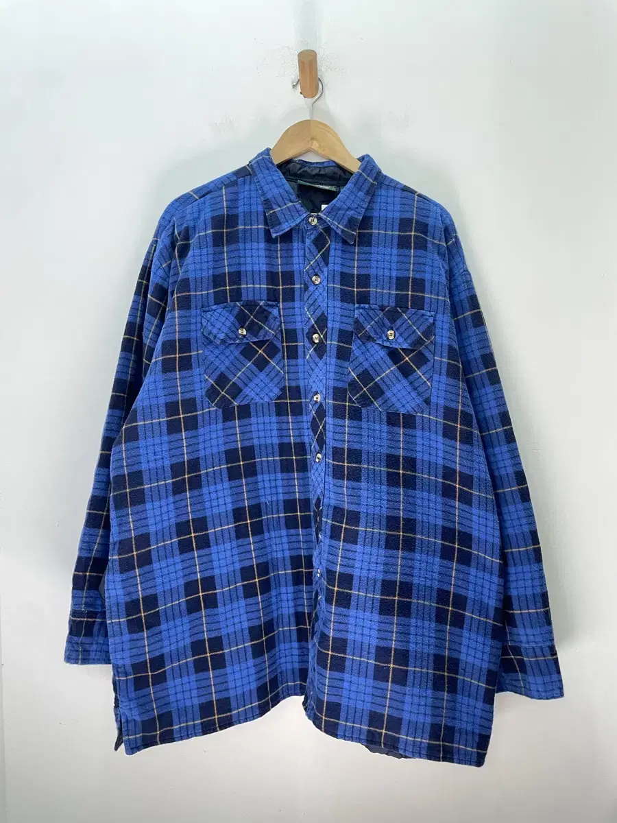 (2XL) Vintage Flannel Shirt Jacket