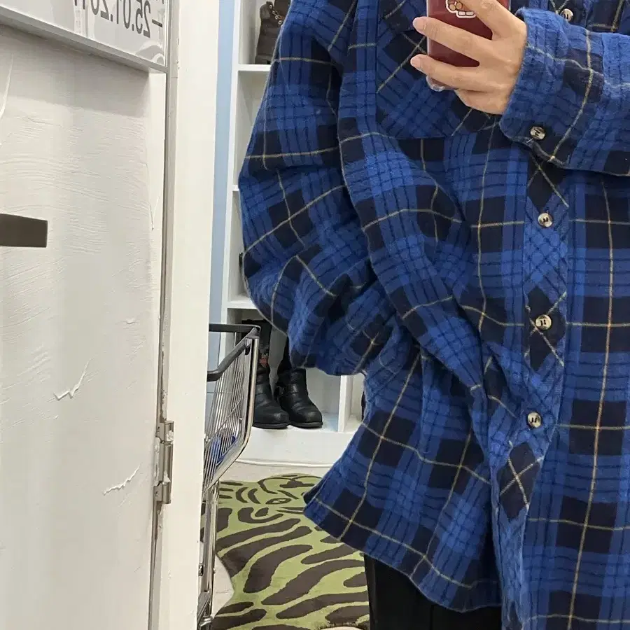 (2XL) 빈티지 플란넬 셔츠 자켓