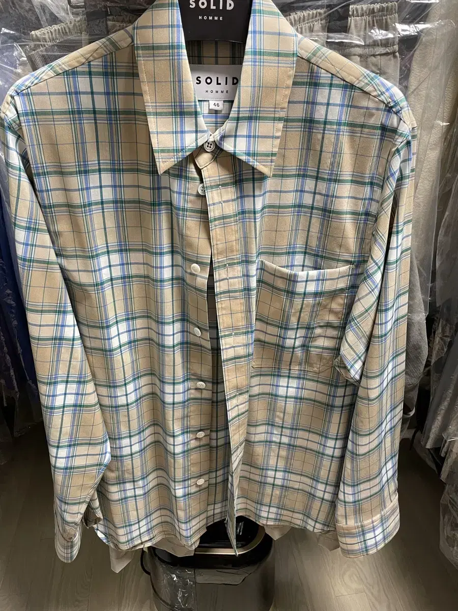 Solid Homme Check Shirt Size 95