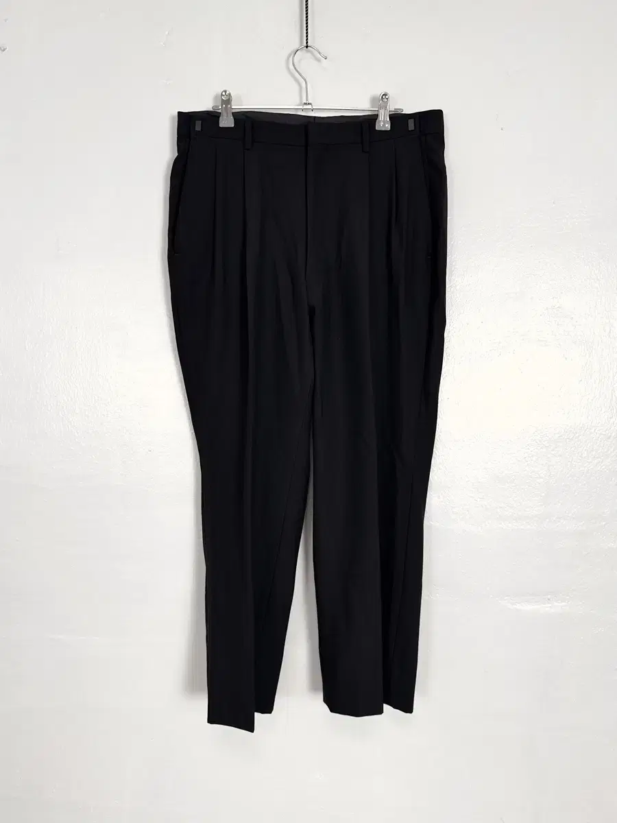 vintage adjust two tuck wool wide pants