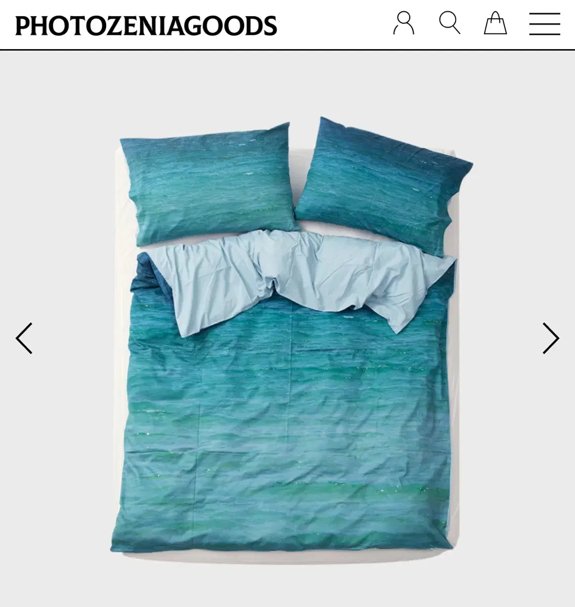 포토제니아굿즈 Jeju ocean bedding set Qsize