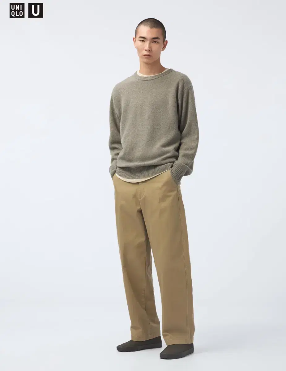 [76]UNIQLO U 24FW Wide Fit Chino Pants 35Brown