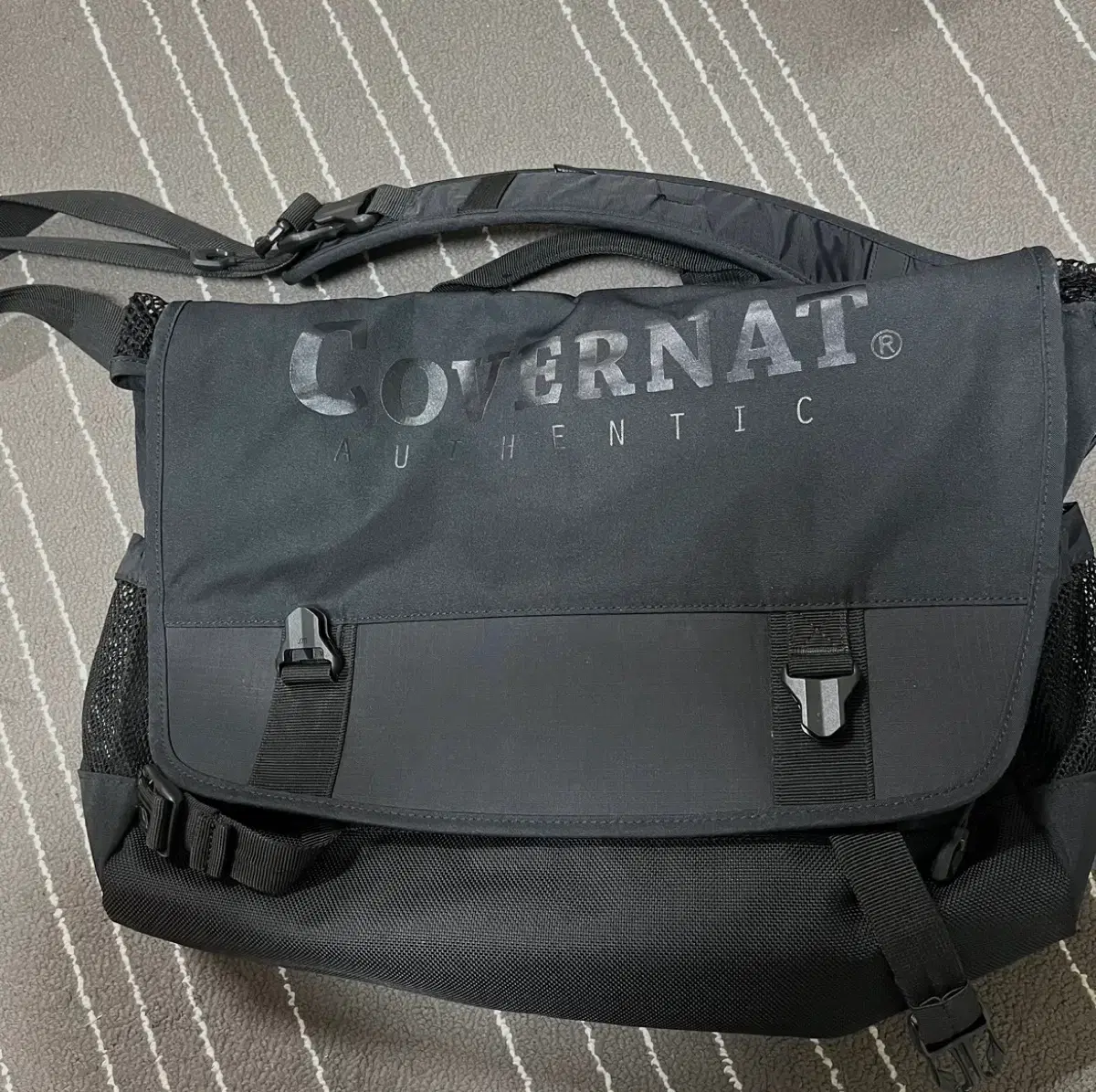 Covernat Big Logo Cordura Messenger Bag Black