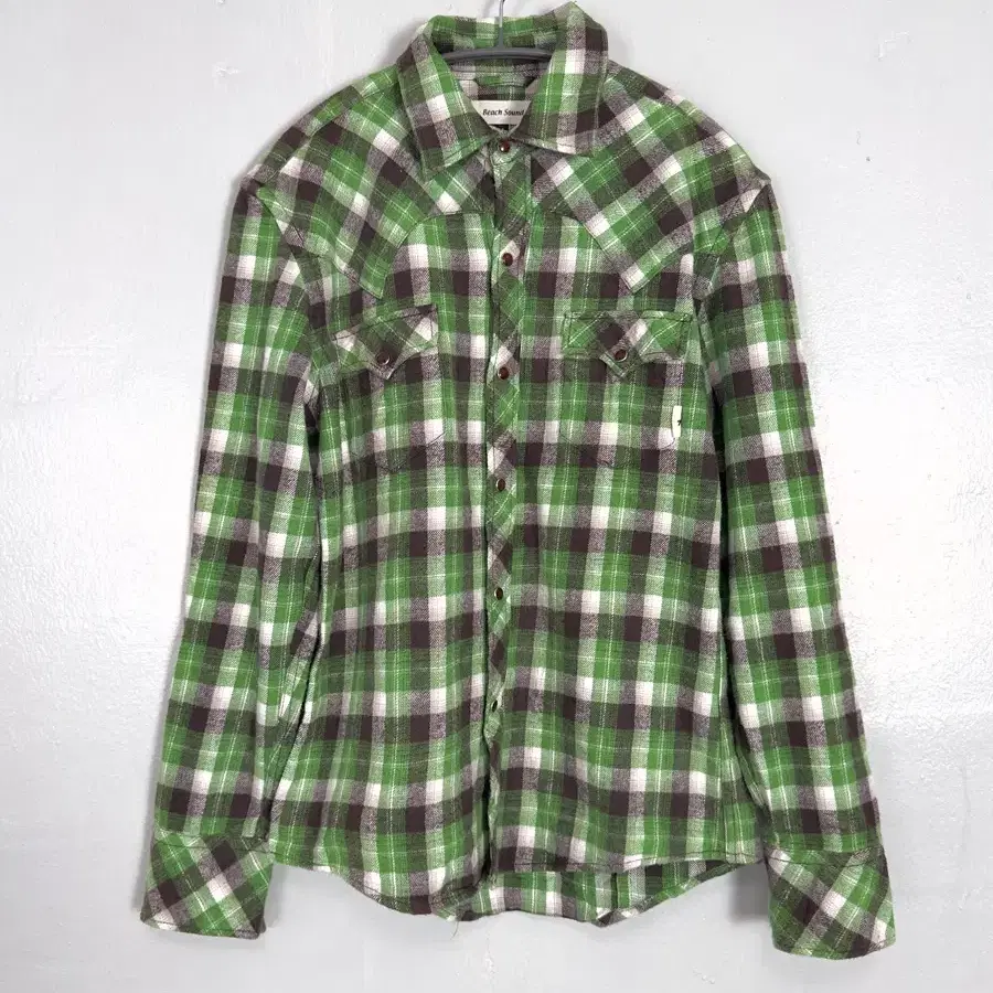 vintage green plaid western shirt