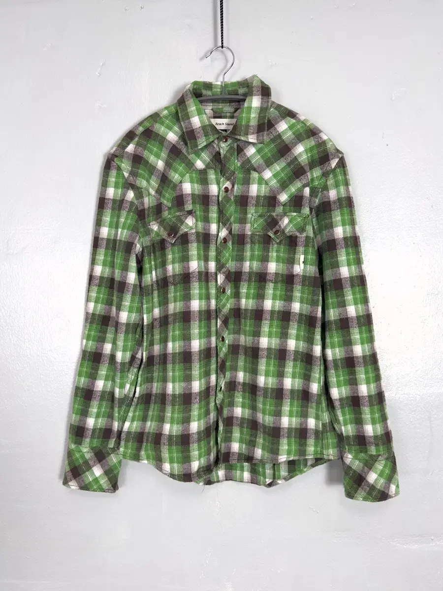 vintage green plaid western shirt