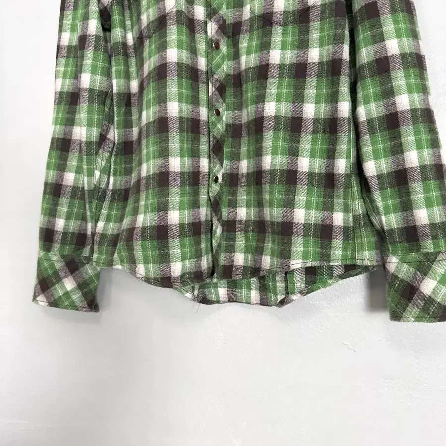 vintage green plaid western shirt