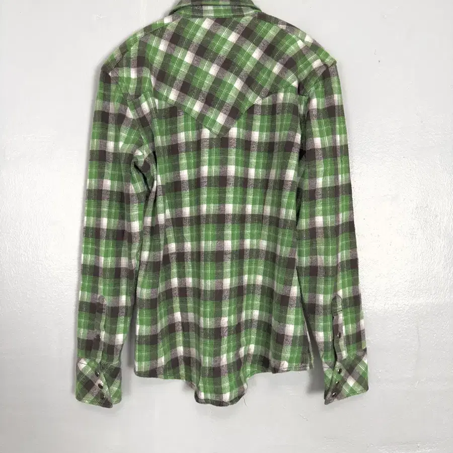 vintage green plaid western shirt