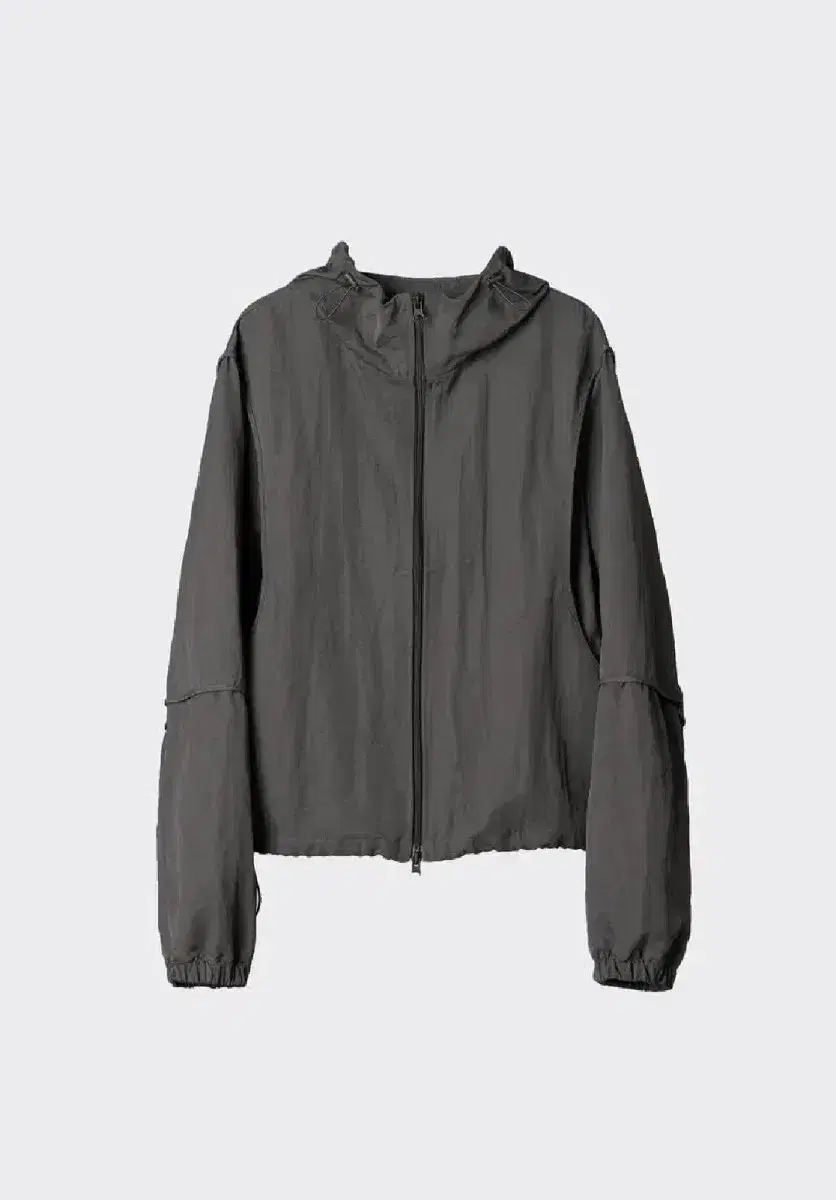 [2] Hatching Room Crop Windbreaker Charcoal