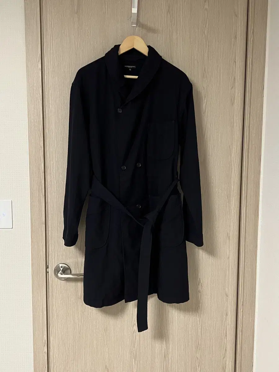 Engineered Garments Surgewool Robe Coat NavyL