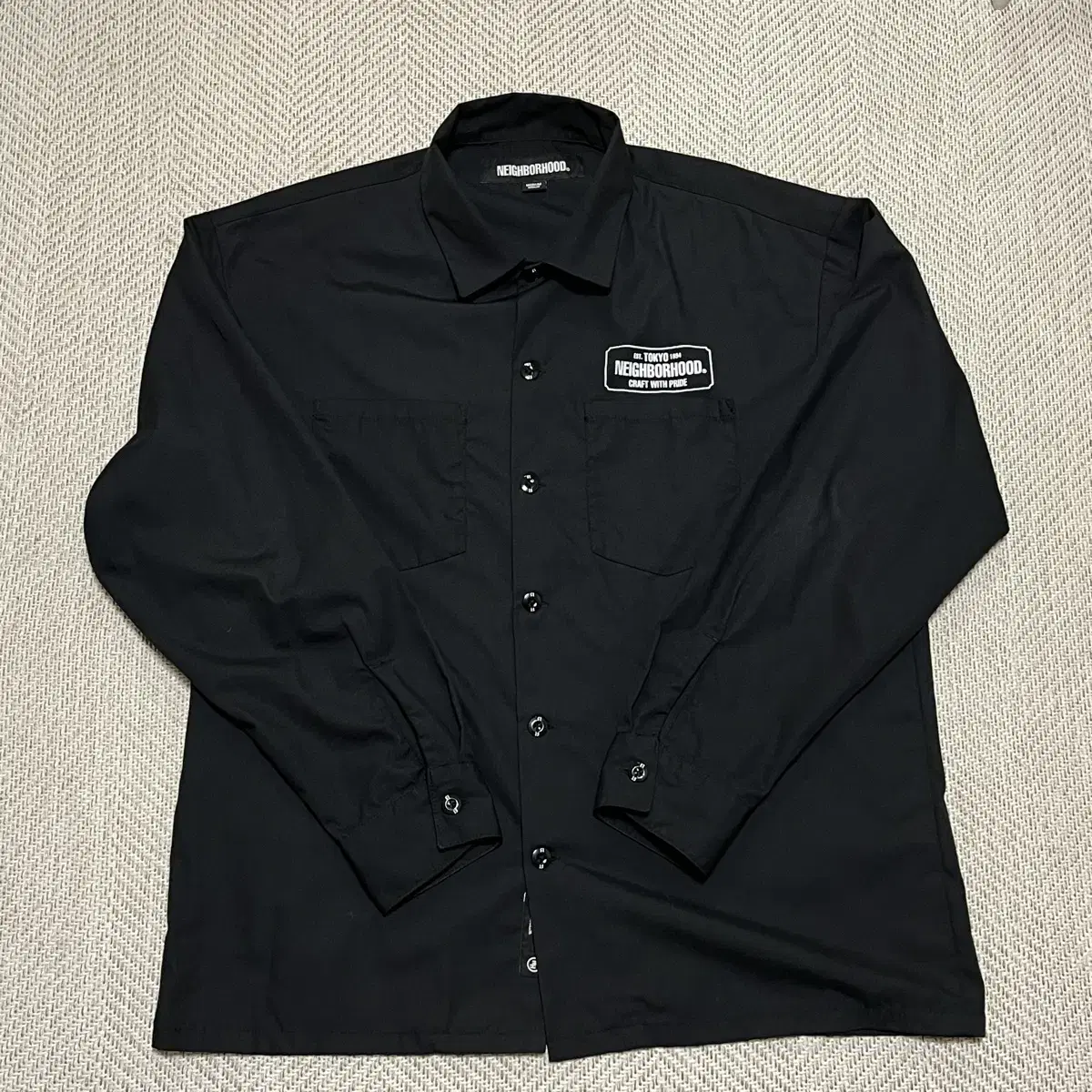 네이버후드 23SS WORK SHIRT 워크 셔츠 블랙 M