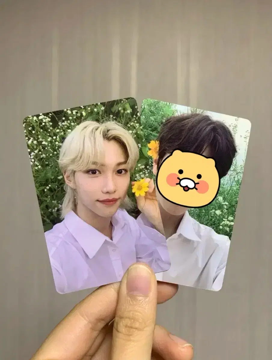 Straykids seungmin / felix sells photo cards.