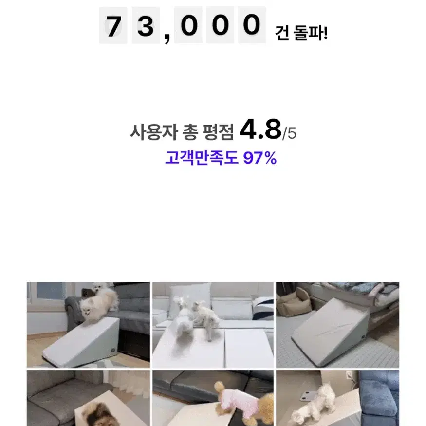 강아지 계단 슬라이드 논슬립스텝 2.0 일반형(새거)