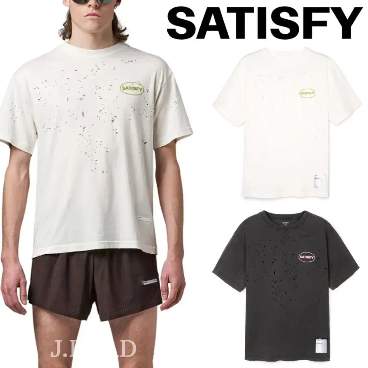 [L] Satisfy satisfy mos tech short sleeve t-shirt new