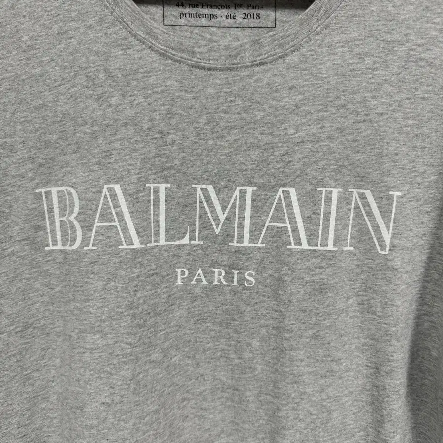 BALMAIN 발망 멜란지 그레이  반팔티셔츠